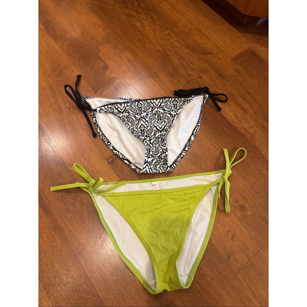 Victoria’s Secret & Xhilaration Bikini Bottom Bundle Size M Y2K Side Tie Swimwea